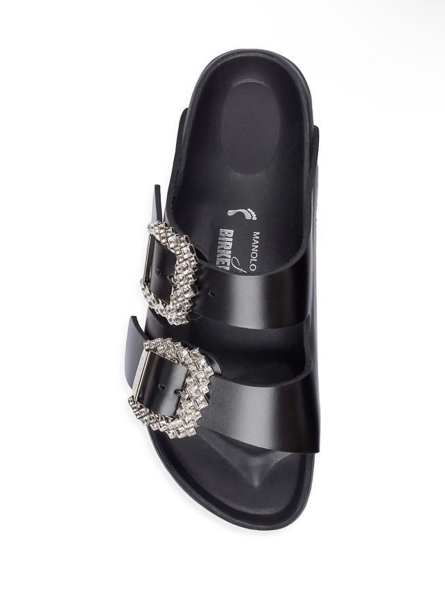 Manolo Blahnik x Birkenstock Arizona Leather Sandals, Women's Fashion,  Footwear, Sandals on Carousell