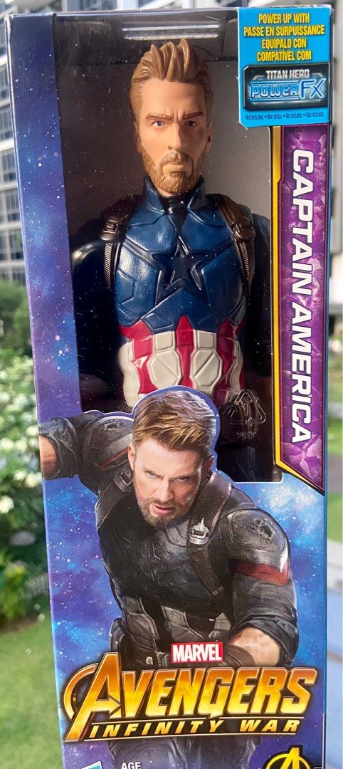  Marvel Infinity War Titan Hero Series Captain America with Titan  Hero Power FX Port : Hasbro: Toys & Games
