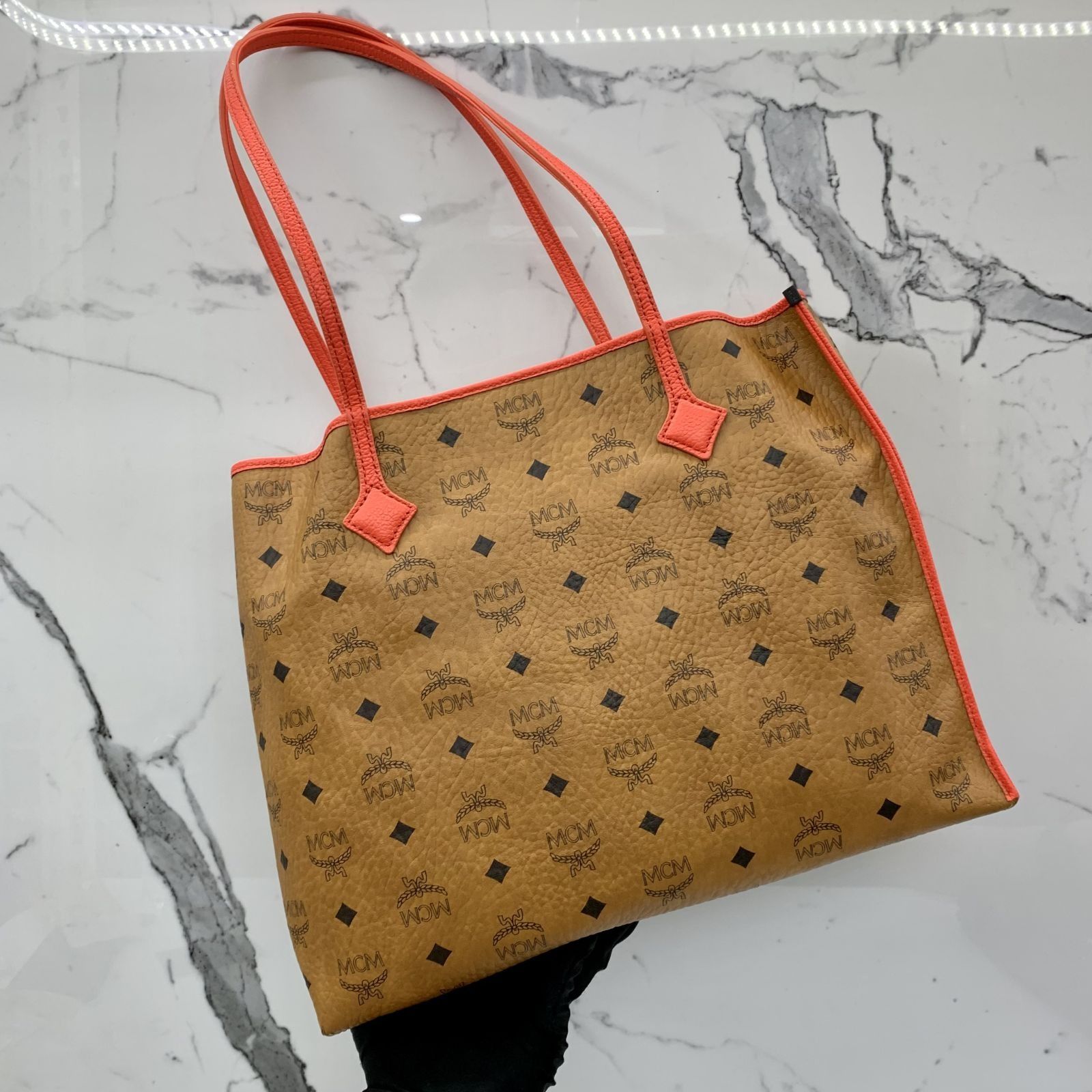 MCM BAG CANVAS W POUCH TOTE BAG 237015357 WE