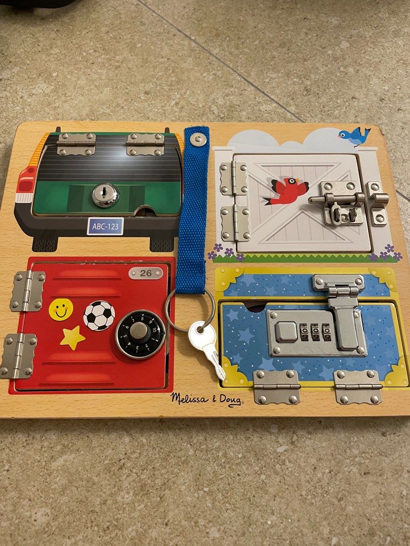 Melissa and doug lock top and latch board combination