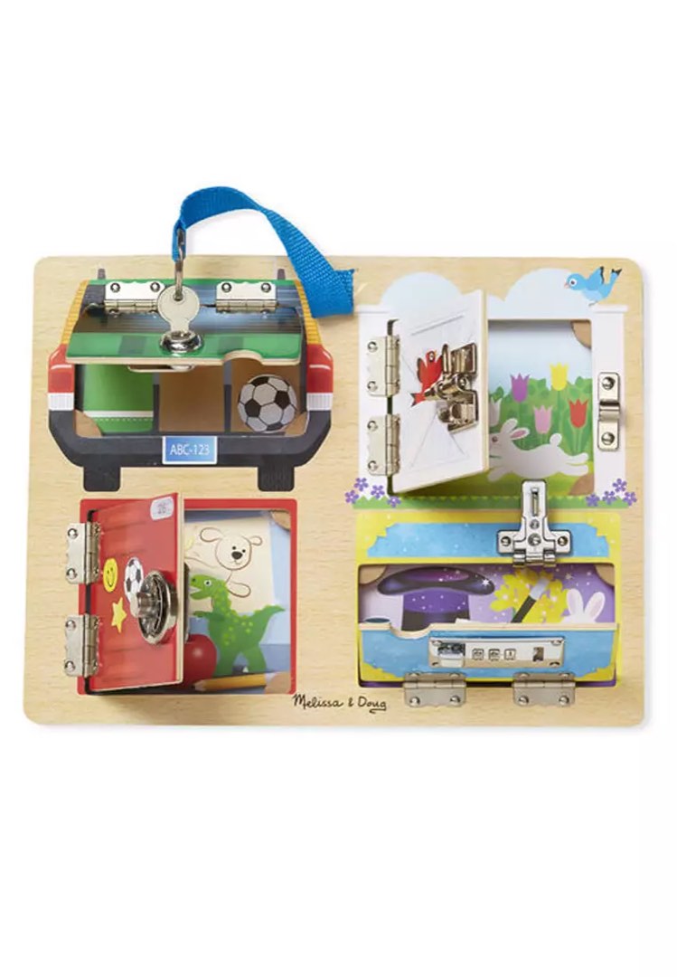 Melissa & doug locks & latches board outlet