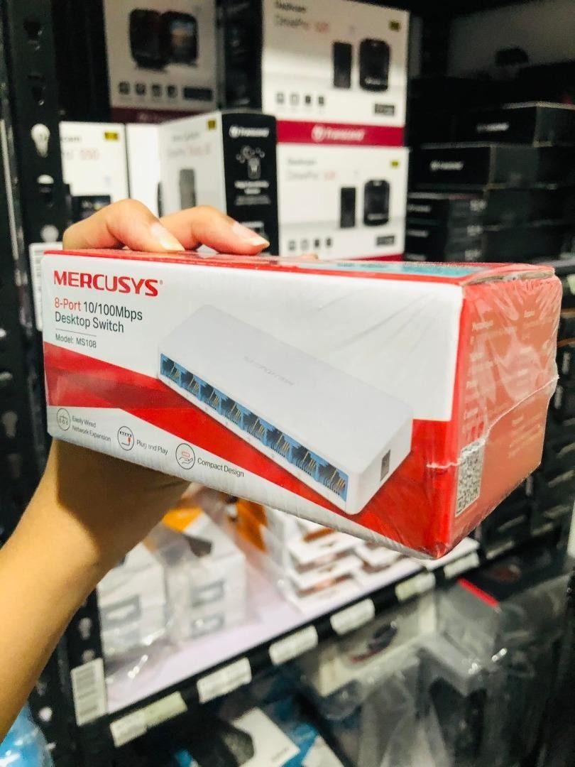 Mercusys MS108 8-Port 10/100Mbps Desktop Switch Network Switch Hub ...