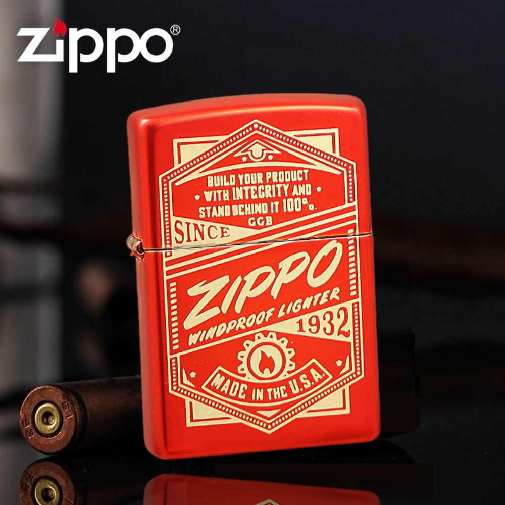 Zippo It Works Design Metallic Red Windproof Lighter | Zippo USA