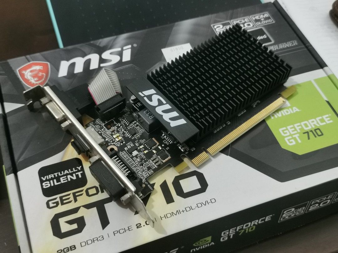 MSI NVIDIA GeForce GT 710 1GB GDDR5 VGA/DVI/HDMI Low Profile PCI