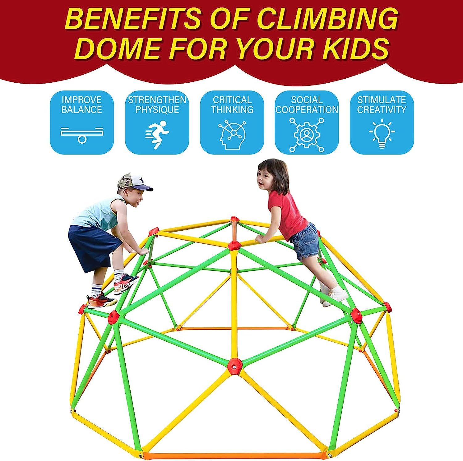 NAQIER 6FT Climbing Dome 2022 Upgraded Geometric Dome Climber for Kids