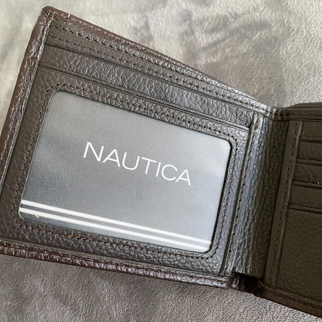 Nautica Men's Leather Wallet Bifold Brown, Men's Fashion, Watches ...