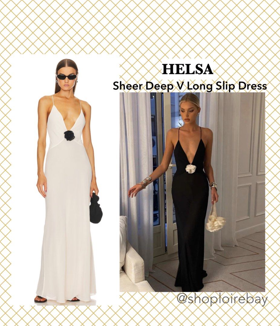 Low v neck maxi dress clearance