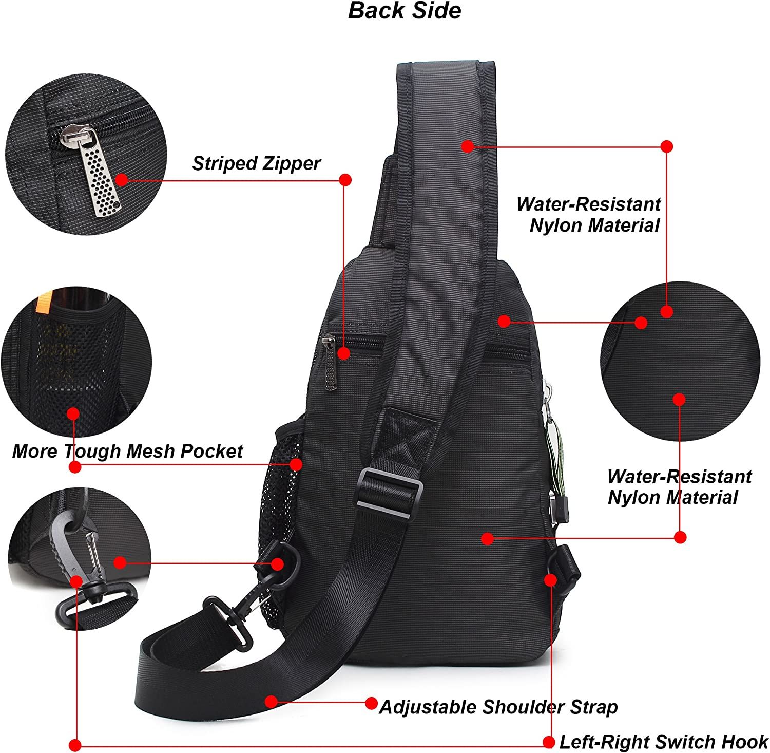 Chest top shoulder backpack