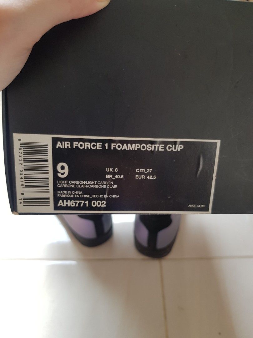 Nike Air Force 1 Foamposite Cup Sneaker, Fesyen Pria, Sepatu , Sneakers di  Carousell