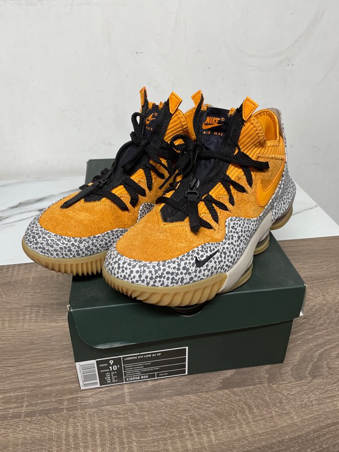 🈹 Nike LeBron 16 Low (Atmos Safari) US9 籃球鞋NBA Jordan , 運動