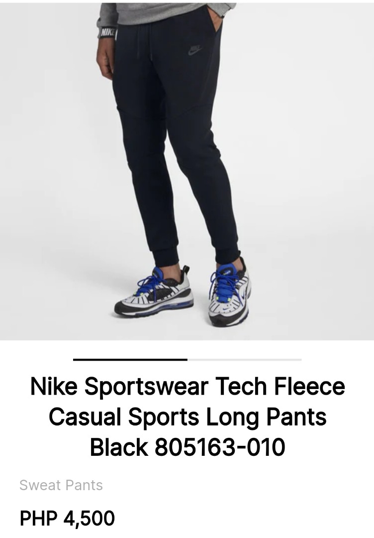 Nike Sportswear Tech Fleece Casual Sports Long Pants 'Black