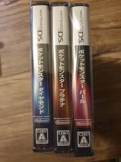 Nintendo ds diamond & pearl & platinum 3 games set japanese