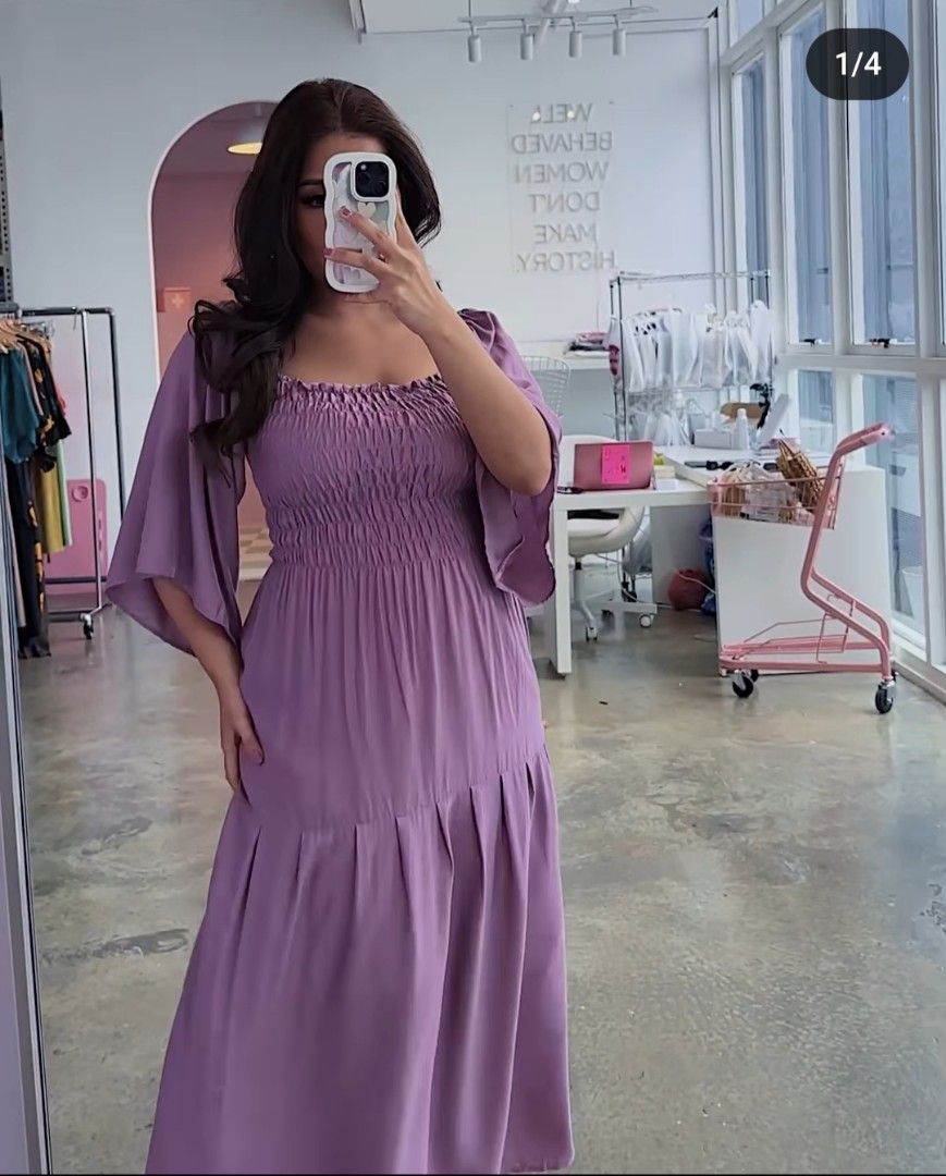 NSA Zayla Smock Maxi (Nude), Women's Fashion, Dresses & Sets, Dresses