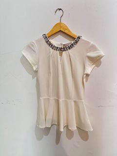 Nyla white jewel blouse