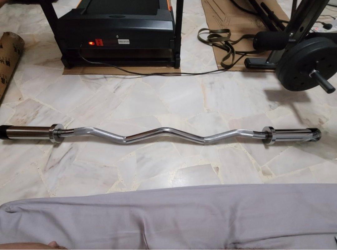 Olympic ez curl barbell