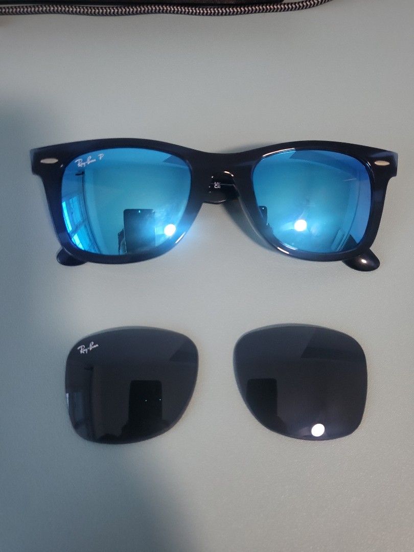 raybans blue lens