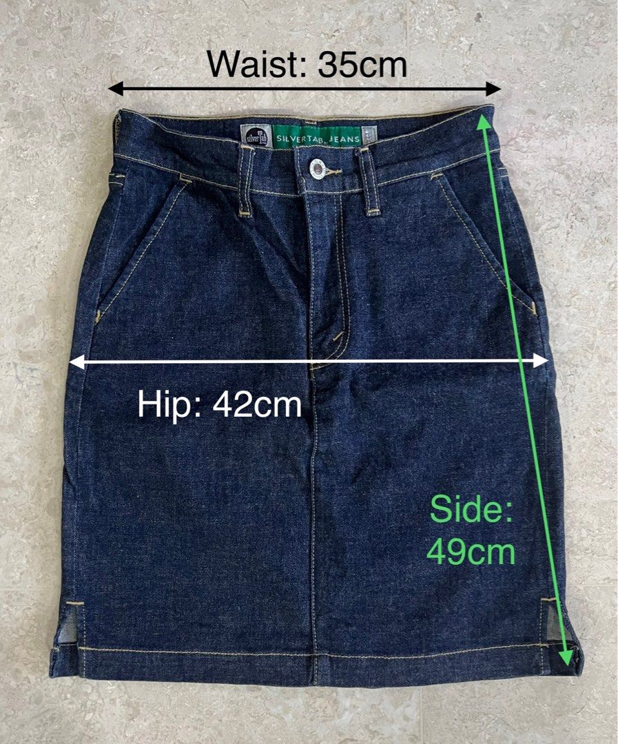 BN Original Levi s Silver Tab Denim Skirt stretchable