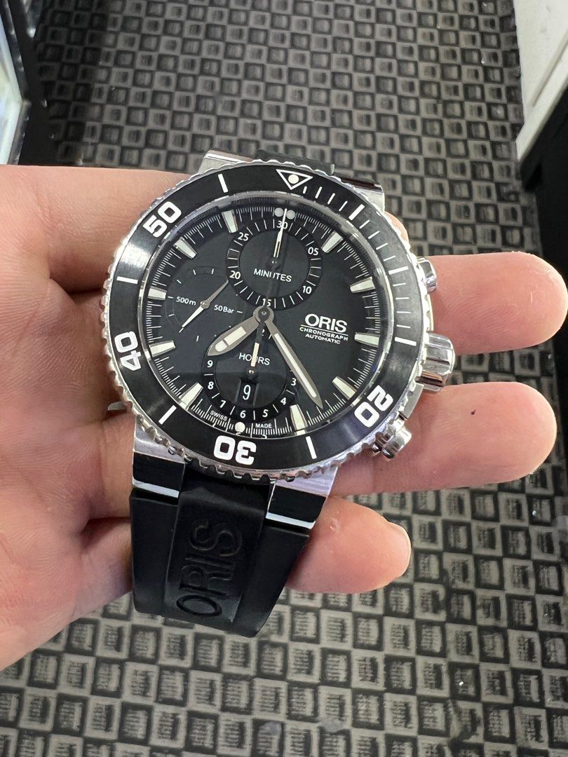 Oris aquis automatic shop chronograph men's watch