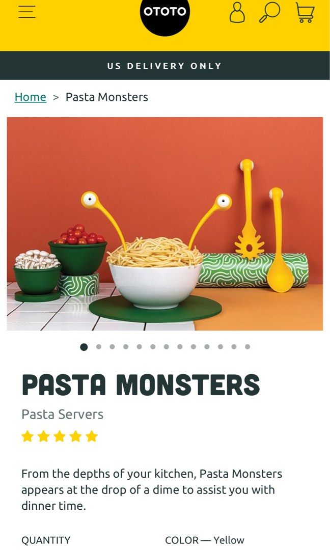 OTOTO Pasta Monsters Pasta Servers