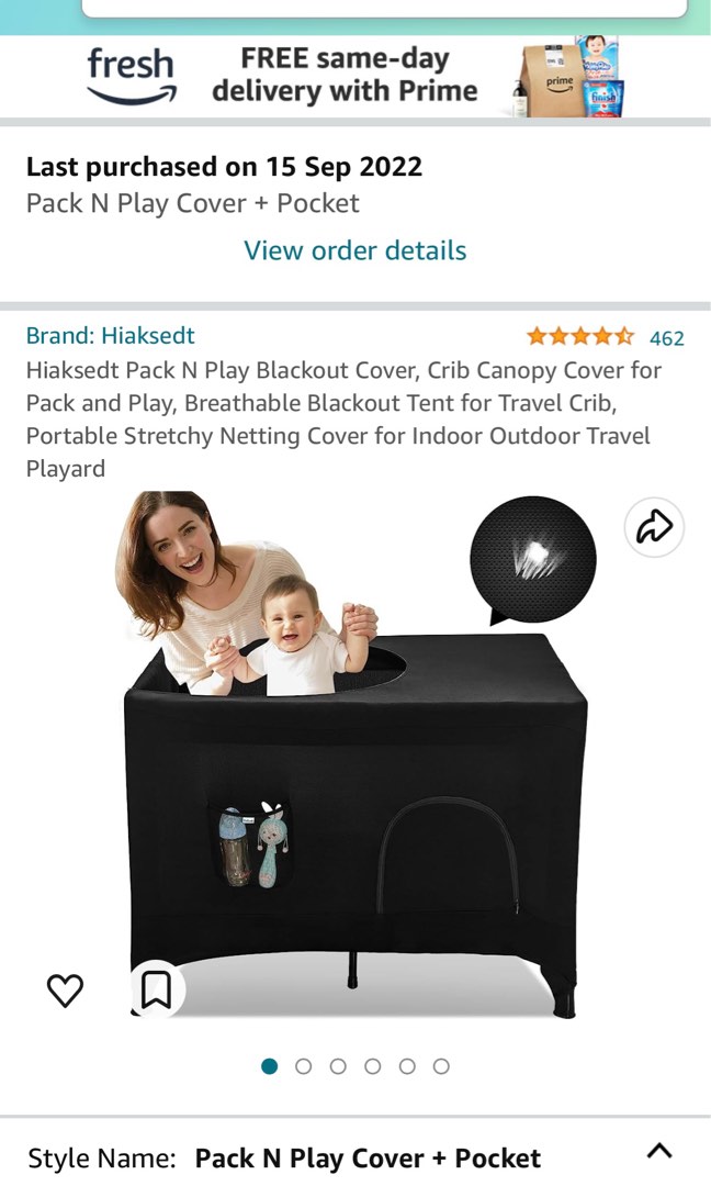 Pack n Play Blackout Travel Cot Cover Babies Kids Baby Nursery