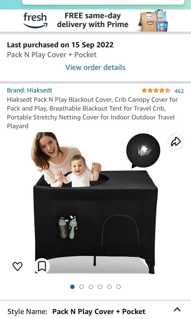 Pack n Play Blackout Travel Cot Cover Babies Kids Baby Nursery
