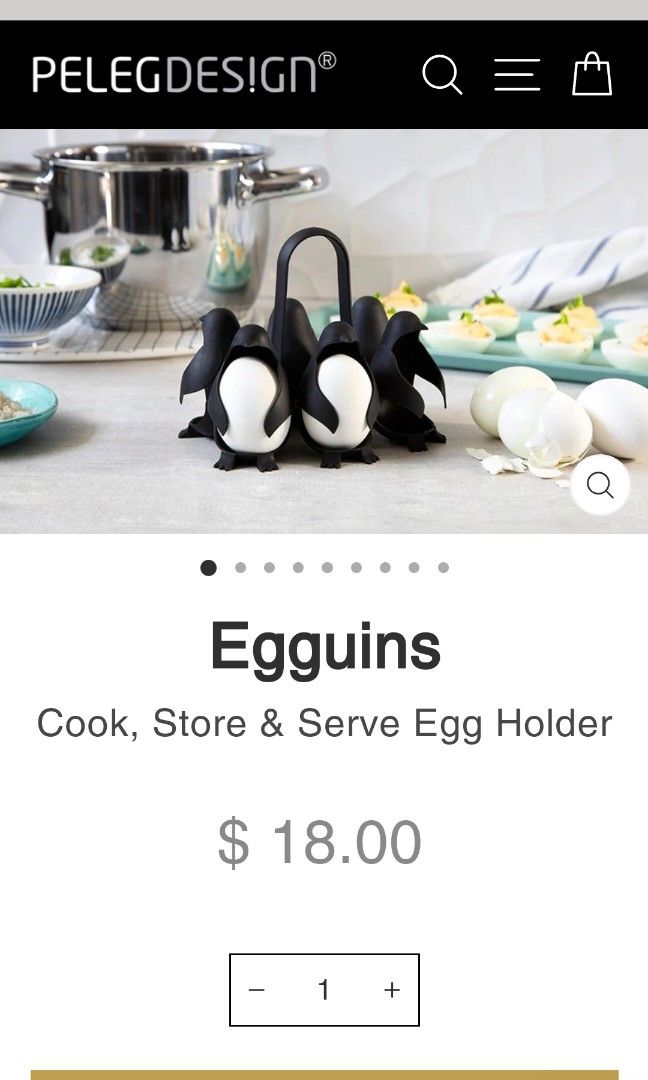 Peleg Design Egguins Cook, Store and Serve Egg Holder