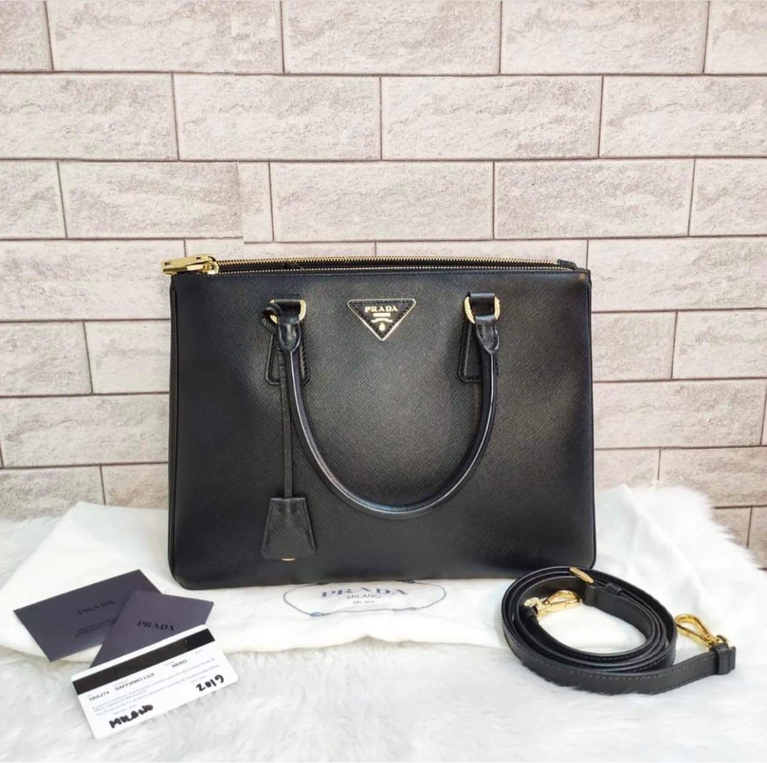 Prada Saffiano in blush, Luxury, Bags & Wallets on Carousell