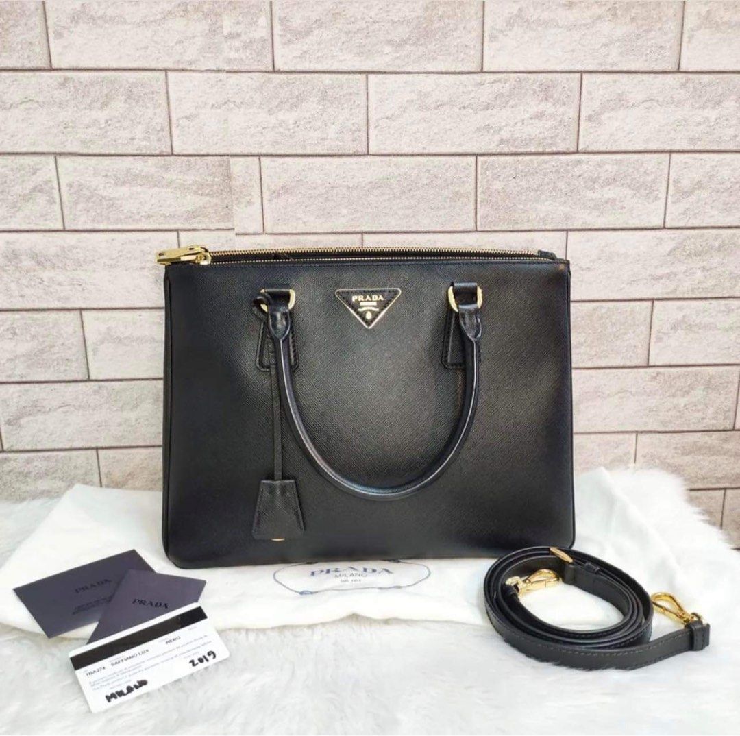 Prada Saffiano Leather Mini Bag, Luxury, Bags & Wallets on Carousell