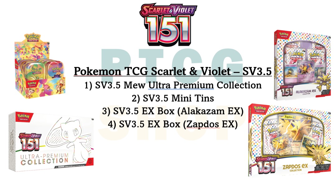  Pokemon TCG Scarlet & Violet 3.5 Pokemon 151 Alakazam Ex Box :  Toys & Games