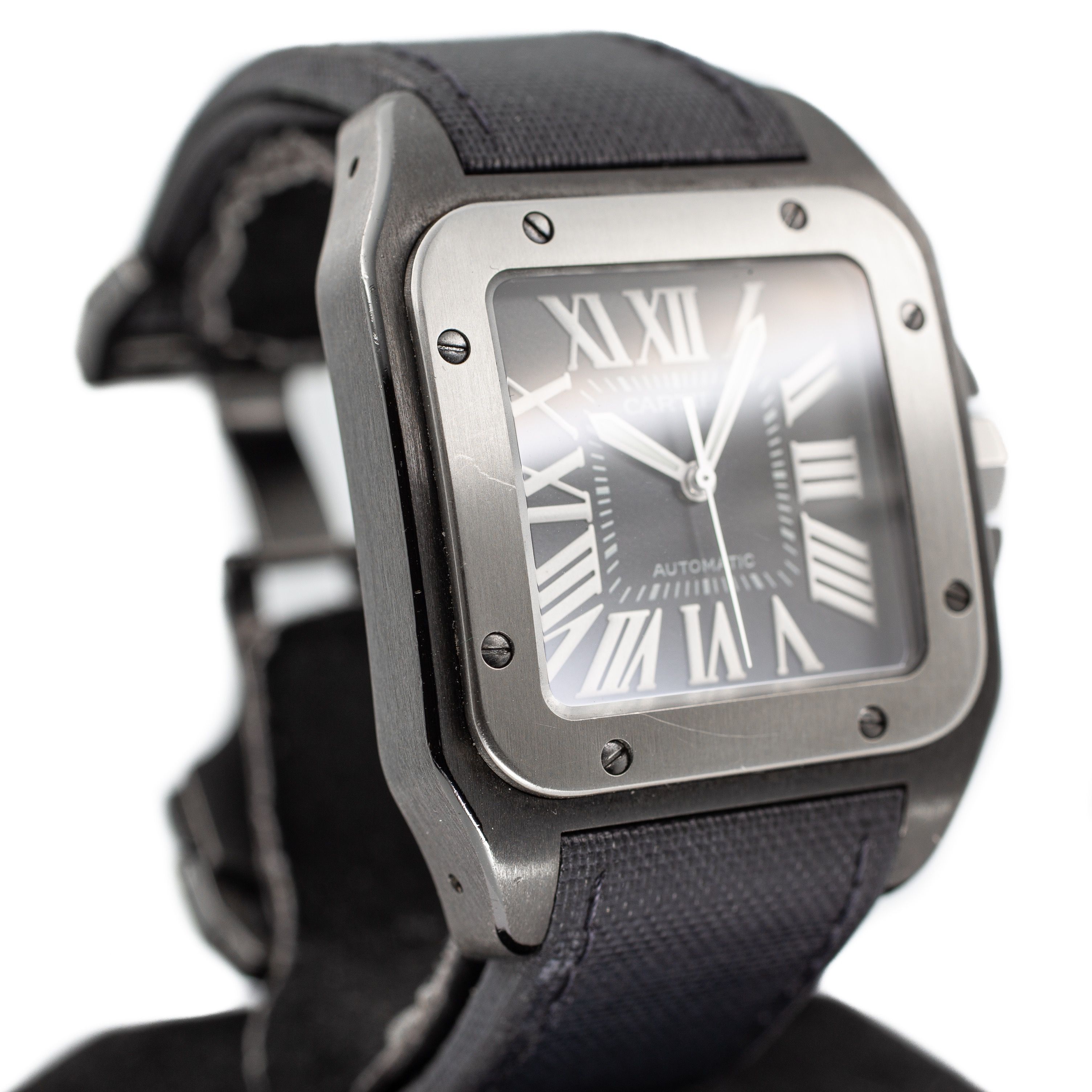 Preowned Cartier Santos 100 Large in PVD Steel Ref W2020010