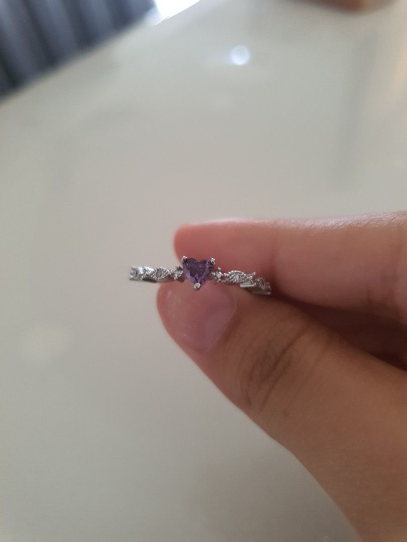 Purple heart discount engagement rings