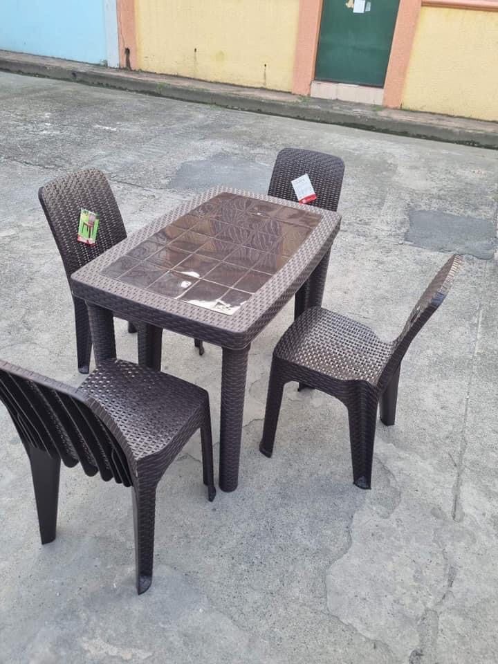Rattan Table & Chairs (Category: Other Kitchenware & Tableware) located in Manila. Submitted by zainabonlineshop (Listing ID 1238941283, Image 2). Description: RATTAN TABLE & CHAIRS (4 SEATERS) Also Available Chair only & Breeze Chair! Brand-New Items! Available on Hand! Direct from Warehouse! Legit Seller | Distributor! Good Quality, Affordable Price! 💯 📍 LOCATION: MARIKINA CITY 🏡 Accepting walk-in clients 🛒 Discounts will be given for bulk 