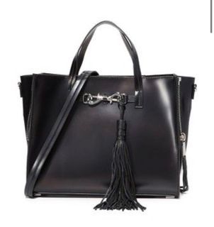 Rebecca+Minkoff+Monroe+Saffiano+Tote+Bag+Purse+Black+Leather for sale  online