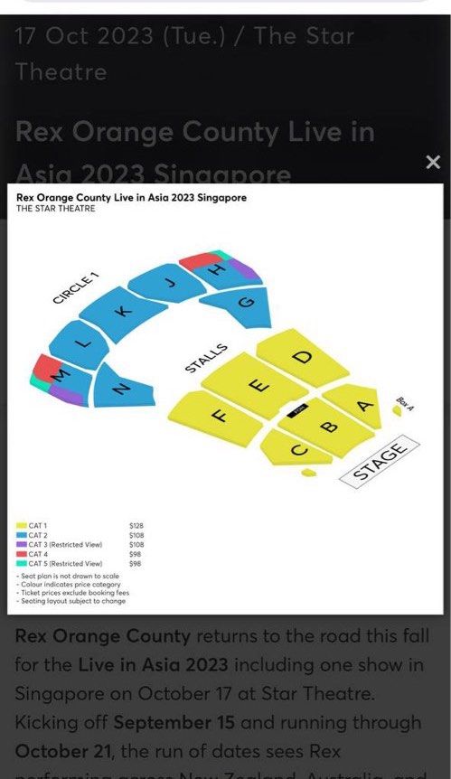 REX ORANGE COUNTY TICKETS CAT2, Tickets & Vouchers, Event Tickets on - How Much Do Rex Orange County Tickets Cost