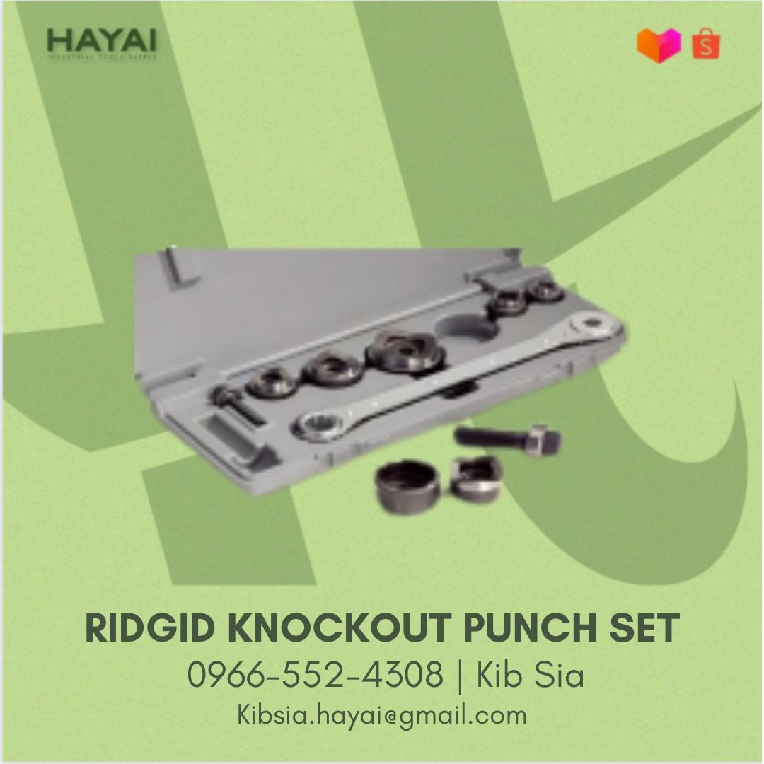 Ridgid Knock Out Punch Set, Commercial & Industrial, Industrial Equipment on Carousell