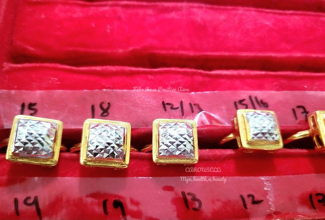 RING BANGKOK GOLD BISCUIT. ENGRAVED WITH 916. SIZE 11 12 13 15 16 17 18 Women s Fashion Jewelry Organisers Rings on Carousell