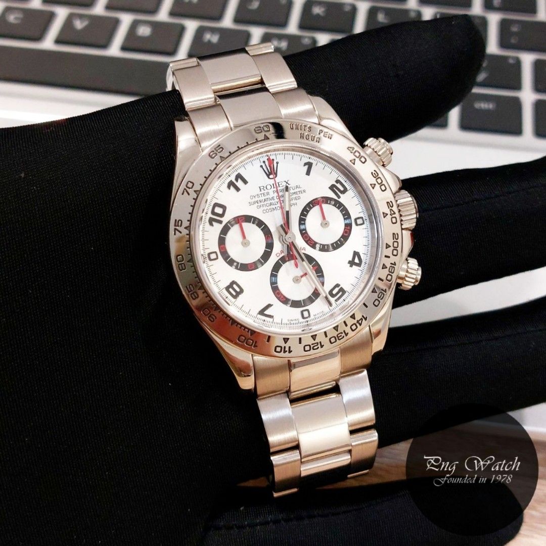 Gold daytona white store dial