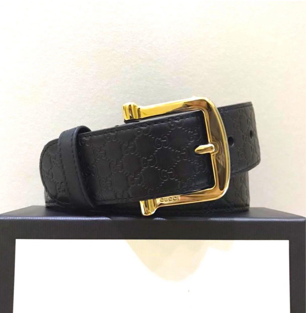 Gucci black belt shop sale