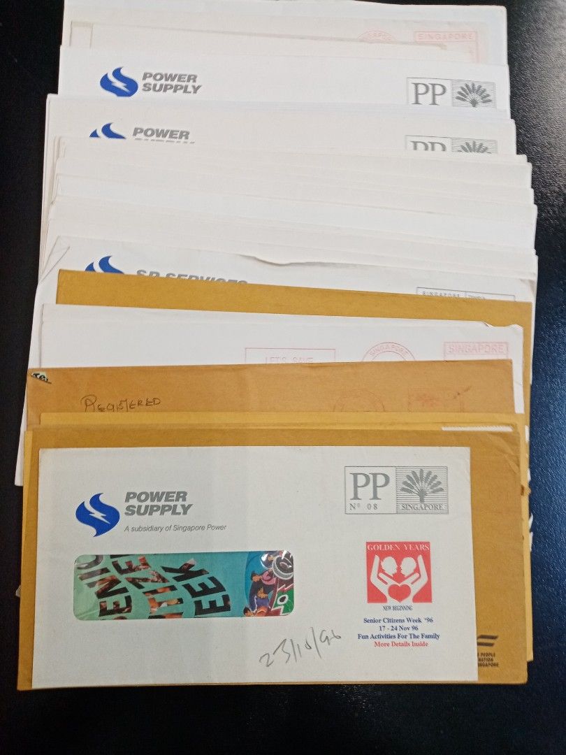 Singapore Envelope Issued by Public Utility Board envelopes printed