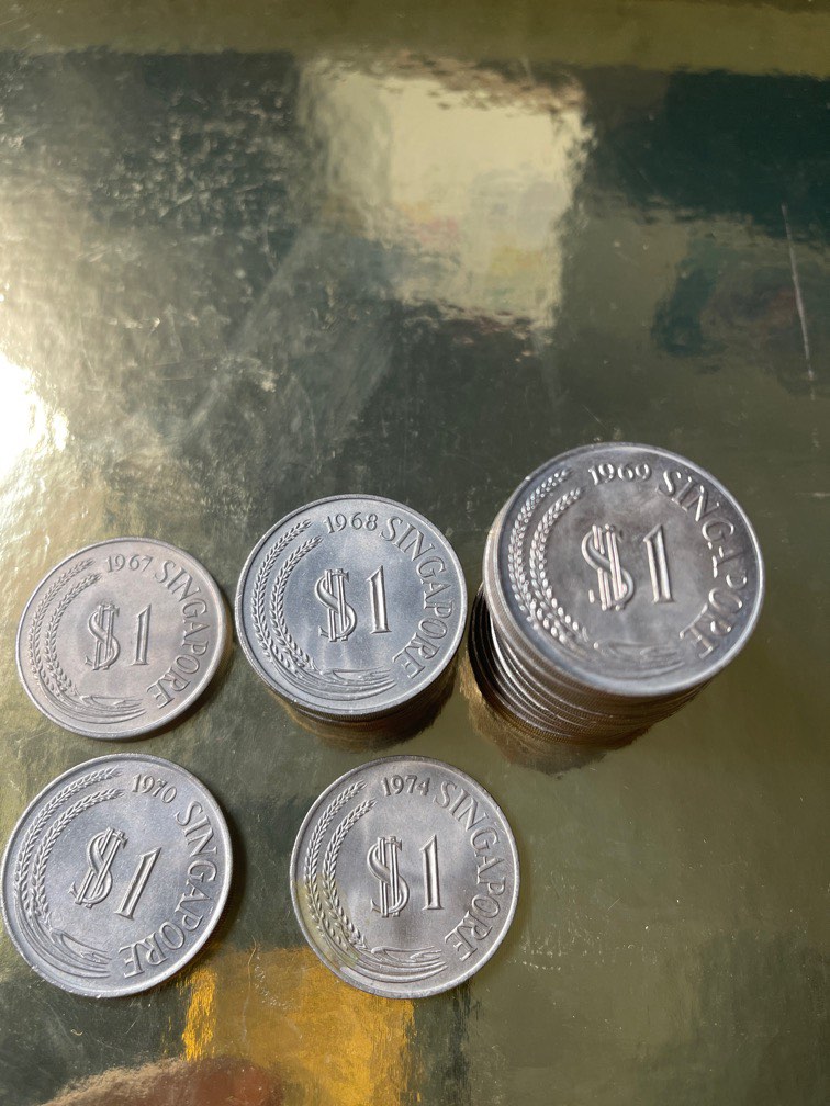 Singapore Old 1 Coins, Hobbies & Toys, Memorabilia & Collectibles