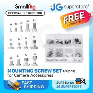 SmallRig Mounting Screw Set (26pcs) with 1/4" and 3/8" Slotted, 1/4", M2.5 and M4 Socket Cap, M2 and M3 Phillips Screws for Camera Accessories AAK2326 | JG Superstore
