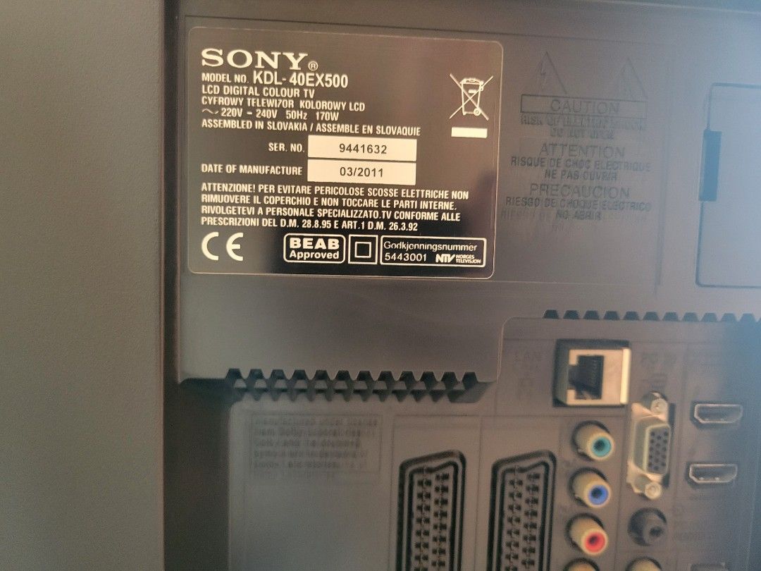 SONY BRAVIA KDL40EX500, 家庭電器, 電視 & 其他娛樂, 電視 Carousell