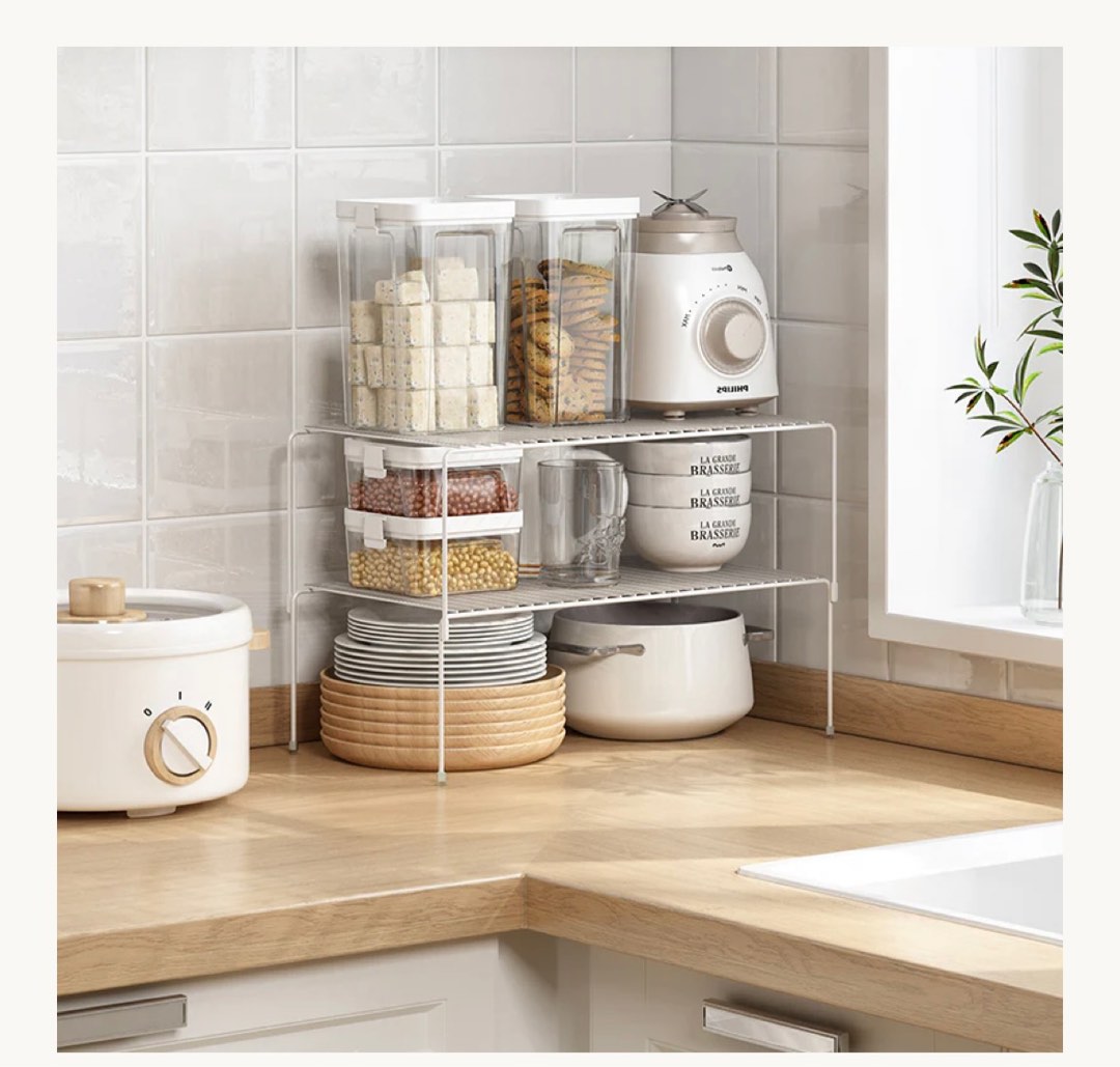 Stackable 2-tier rack, Furniture & Home Living, Furniture, Shelves ...