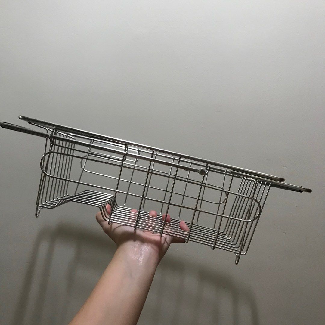 Stainless Steel Sink Dish Rack Strainer (Category: Other Kitchenware & Tableware) located in Caloocan City. Submitted by wearweare (Listing ID 1238859383, Image 3). Description: 13.5 x 10 inches.