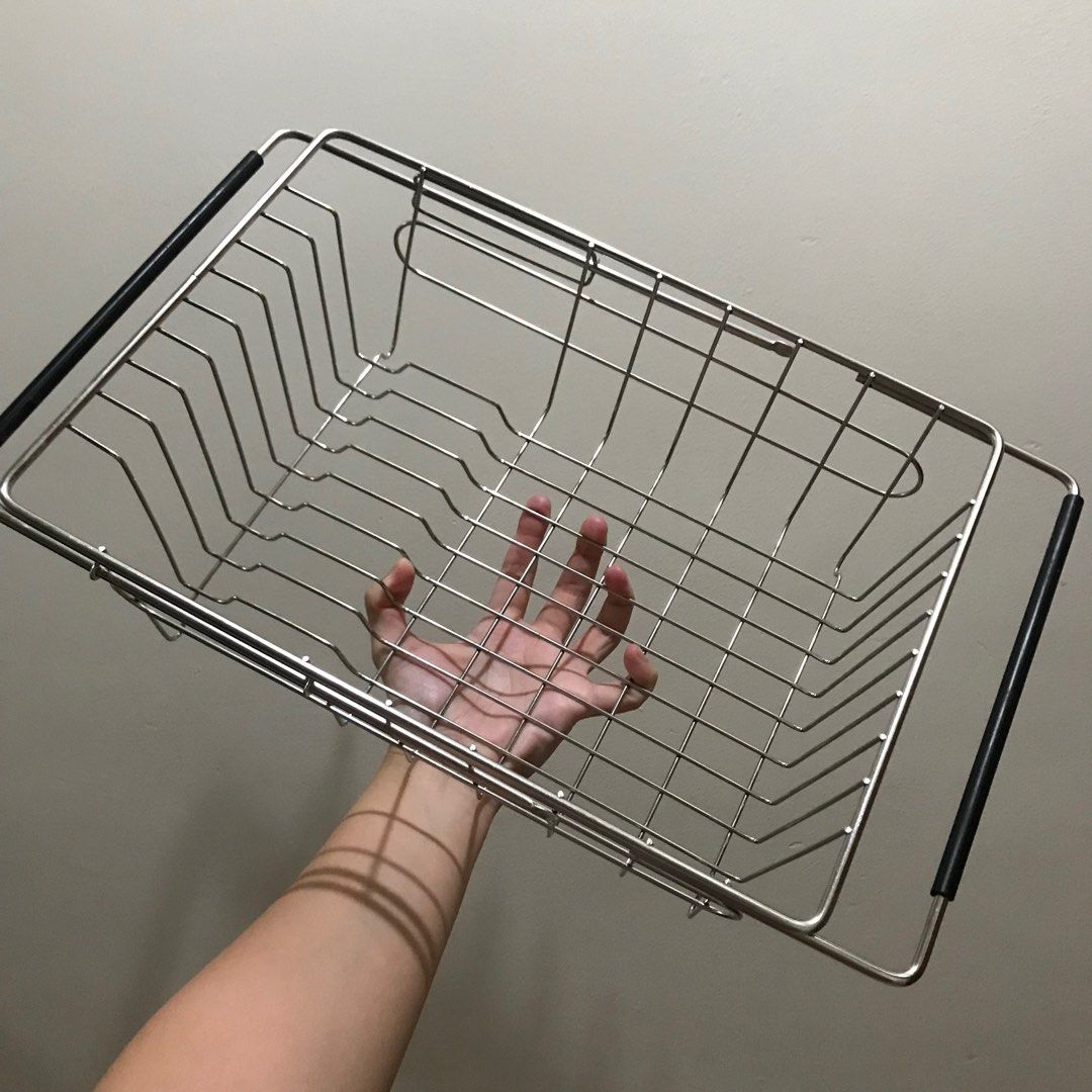 Stainless Steel Sink Dish Rack Strainer (Category: Other Kitchenware & Tableware) located in Caloocan City. Submitted by wearweare (Listing ID 1238859383, Image 2). Description: 13.5 x 10 inches.