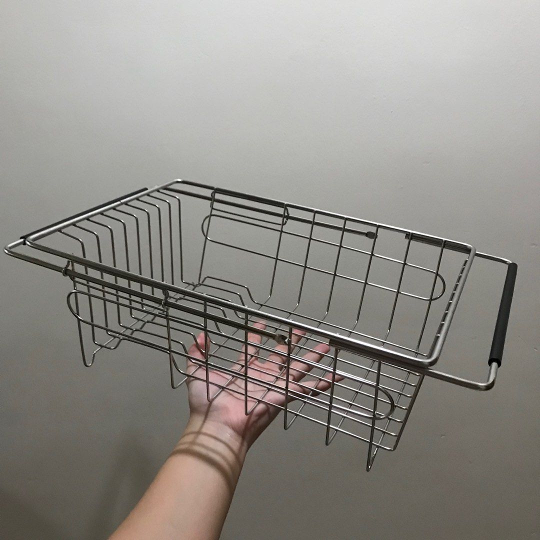 Stainless Steel Sink Dish Rack Strainer (Category: Other Kitchenware & Tableware) located in Caloocan City. Submitted by wearweare (Listing ID 1238859383, Image 1). Description: 13.5 x 10 inches.