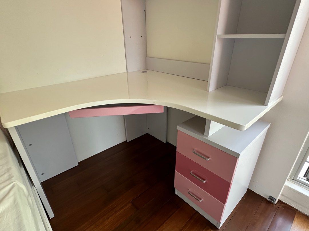 Study Table (Category: Tables & Sets) located in Singapore. Submitted by dcsc10 (Listing ID 1238920445, Image 2). Description: Princess table. Good quality. Heavy set. Barely used. Original set $2k plus. .