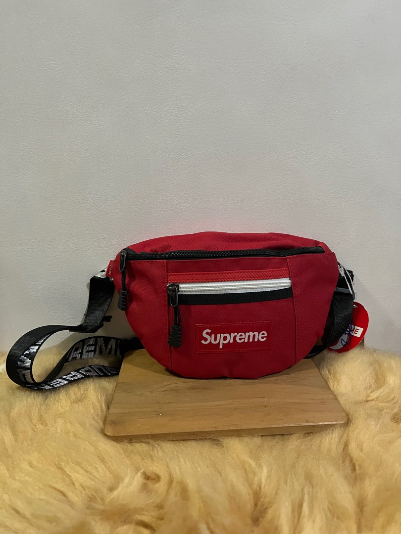 Supreme Red Belt Bag on Carousell