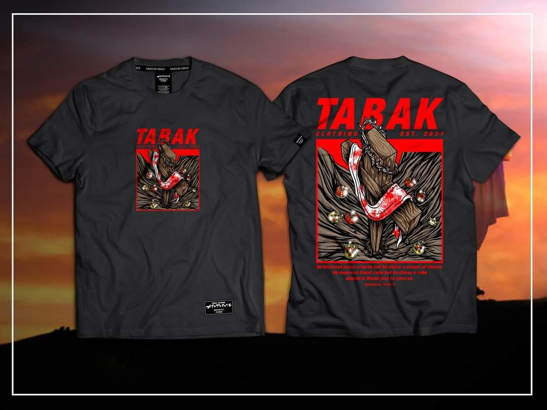 Tabak Clothing (Category: Coats, Jackets and Outerwear) located in Mandaluyong City. Submitted by trowa03 (Listing ID 1238857915, Image 2). Description: 🔴Gospel Shirt paubos Sale🔴 600 pesos each, buy 2 tees for only 1100 pesos or buy 2 for 1200 with free 1 3D Mask worth 170pesos Free delivery na po within mandaluyong 🚴👌 Pm lang po 😊 #TabakClothing #ArmorOfGod 🗡️🛡️.