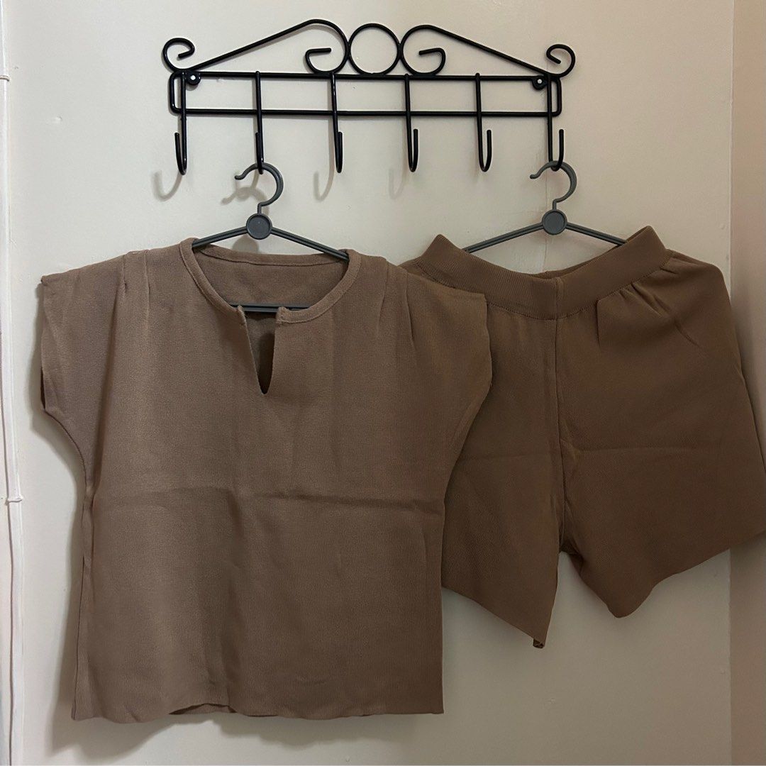 Tan Knit Top & Shorts Coordinates (Category: Sets or Coordinates) located in Manila. Submitted by curatedbyelvynna (Listing ID 1238853517, Image 2). Description: Condition: 5/5 No when worn, no ‘more photos’. All photos are posted, what you see is what you’ll get. Please note that my items are preloved, it is likely that there will be signs of light wear in general. Last price posted 💯 No more haggling. All items are reasonably priced based on t